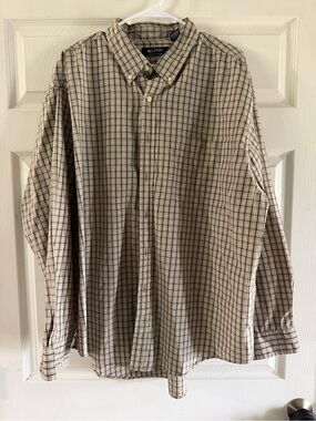 Puritan Beige Plaid Button-Down Shirt